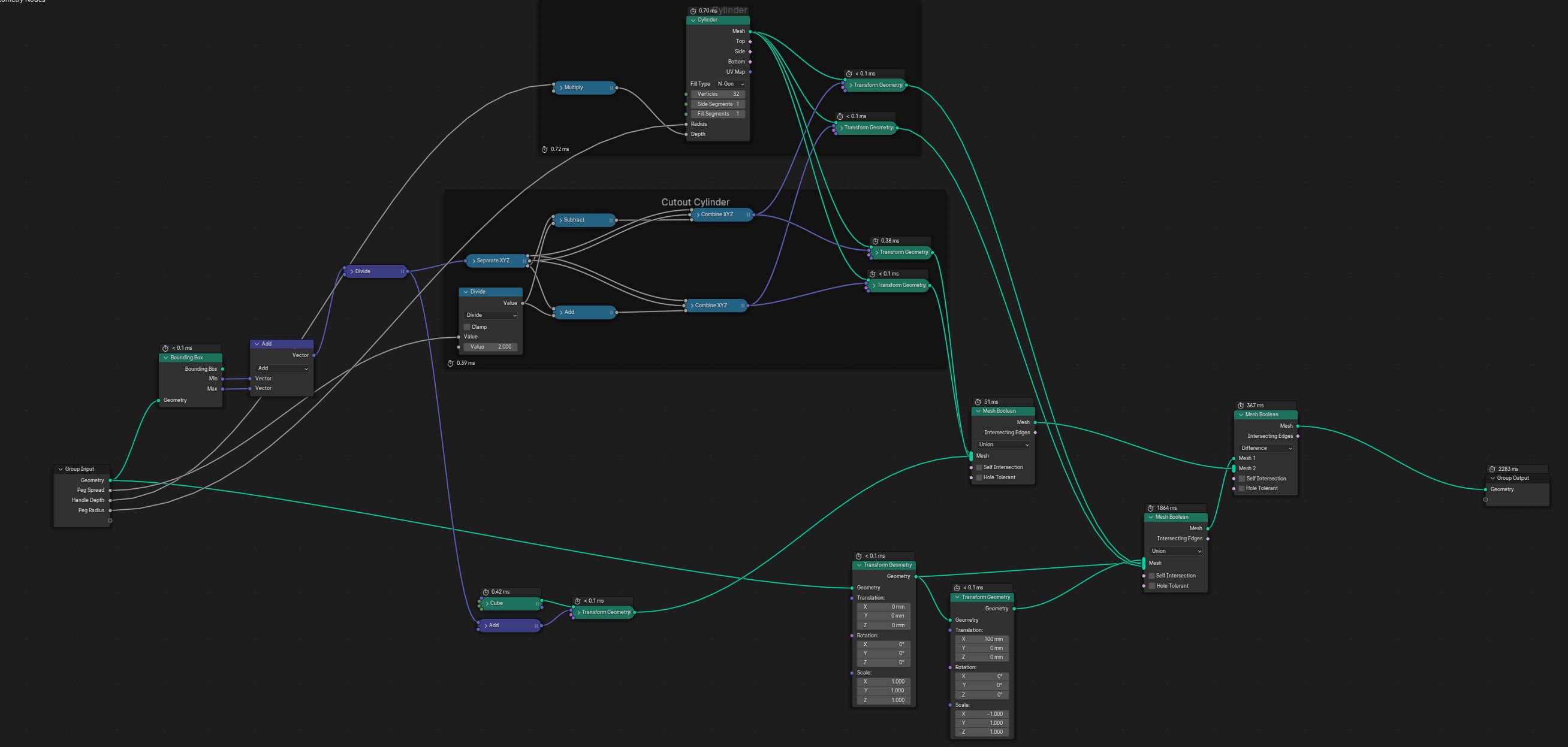 Blender Geonodes, visual coding