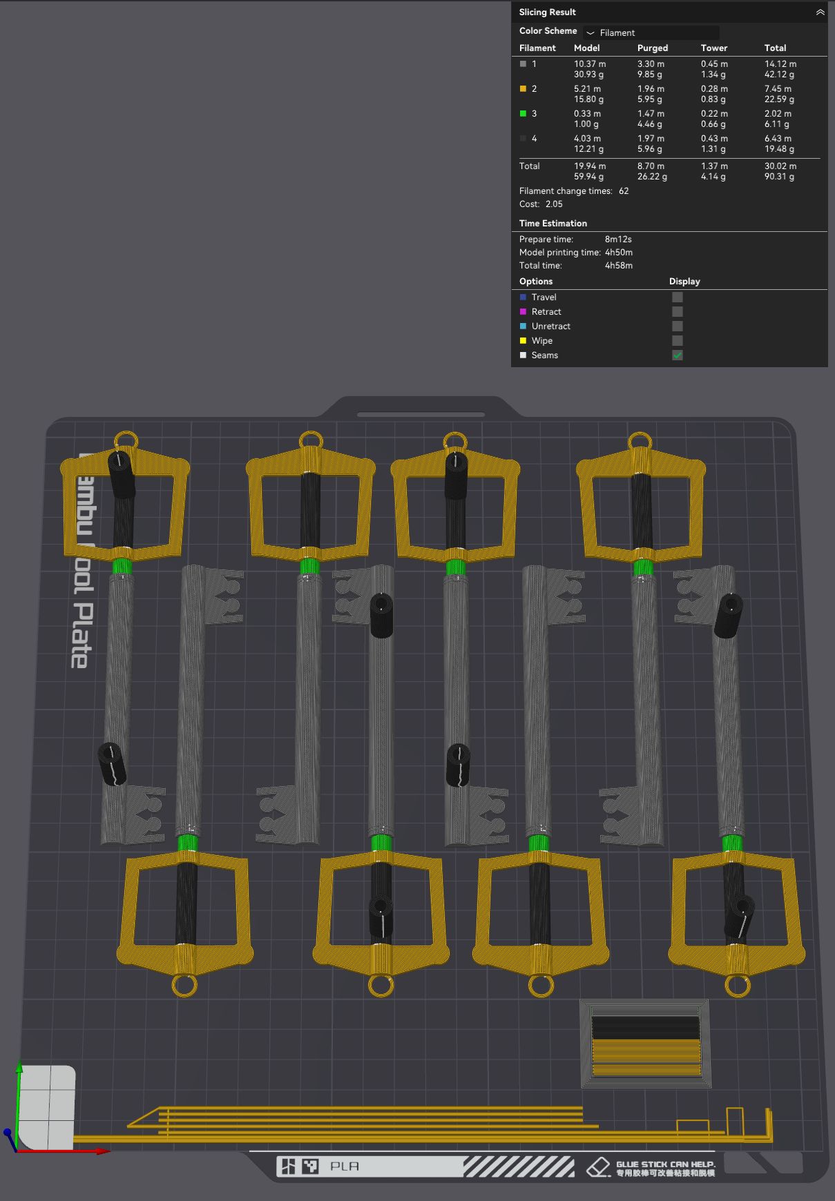 Slicer view of print