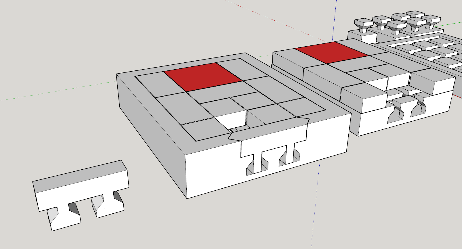 Kloski puzzle pieces CAD image